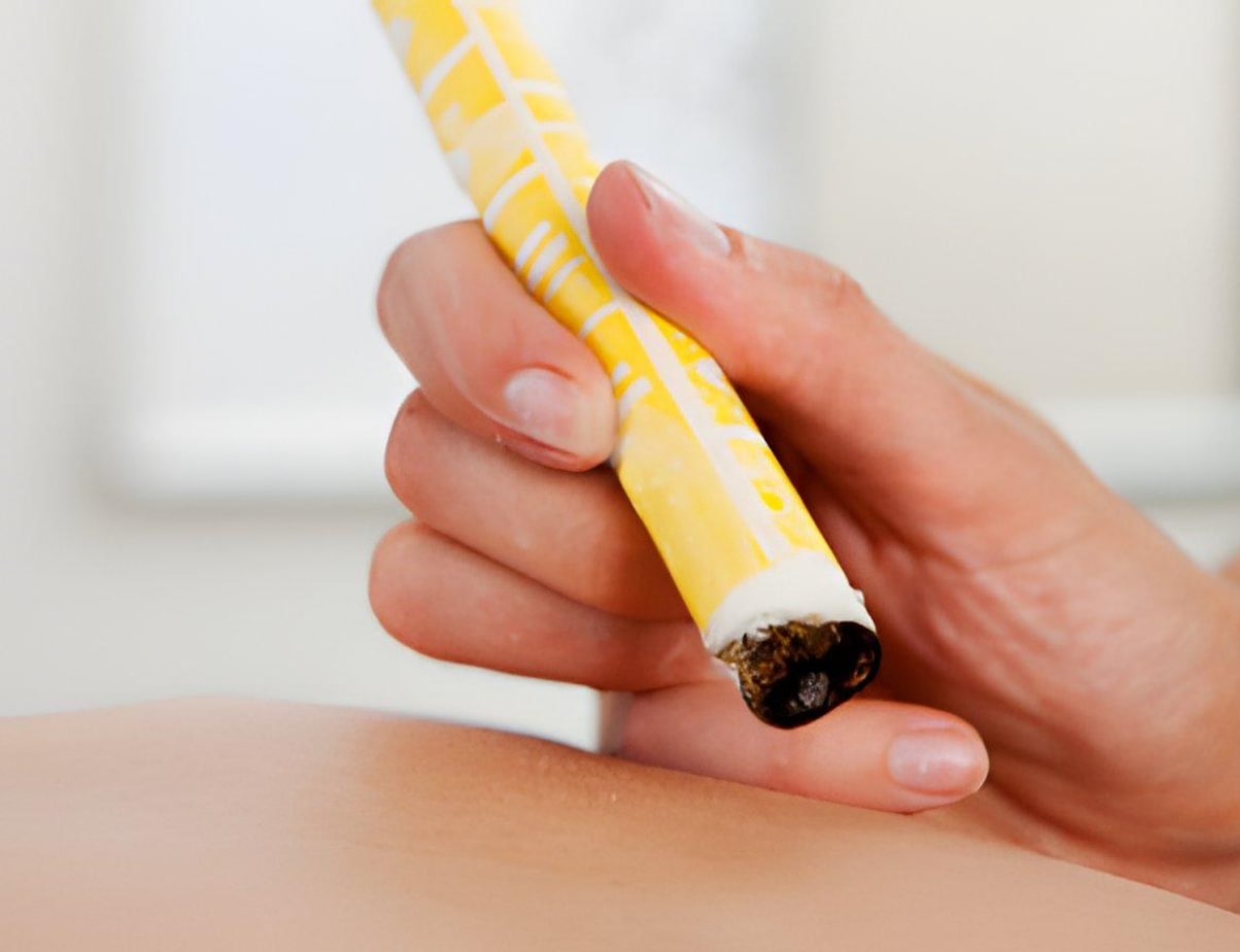 Moxa stick used in traditional Chinese herbal medicine